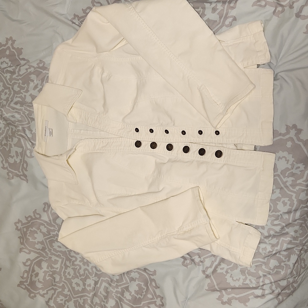 Ivory corduroy jacket. Size L.